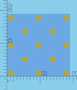 Fișiere pentru imprimante 3D | Fișier 3MF | Test nivel pat de imprimare 190 x 190 mm elemente în formă de stea