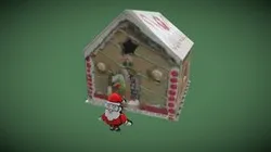 Gingerbread House with Santa Claus