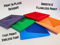 Square Super-Fidget (Print-In-Place)