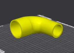 90 Degree dust exhaust adapter for the HF sliding miter saw to 2.5"flex hose