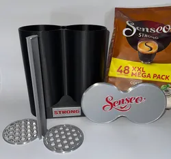 Double Senseo Coffee Pad Container with Lifter - STEP files include