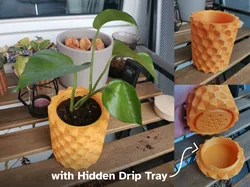 Hexagon Cascade Planter with Hidden Drip Tray