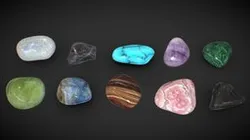 Polished Gemstones / Tumbled Minerals - low poly