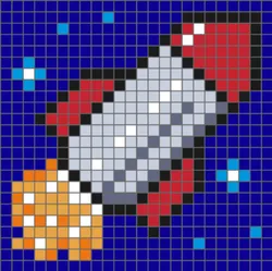 Rocket Pixel Puzzle