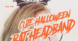 Cute halloween bat headband