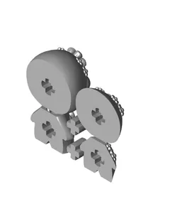 Daisy Imp – Flexi Articulated Keychain Figurine – No Supports 3D Print STL/3MF – Multicolor