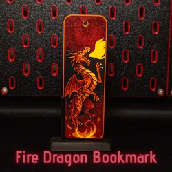 Elemental Fire Dragon - Hueforge Bookmark