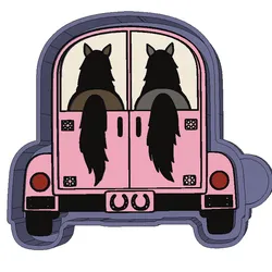 freshie Horse Trailer western Horses STL Mold Housing for Silicone & Resin