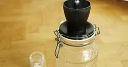 Hario coffee grinder glass jar adapter