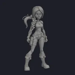 Lara Croft chibi – Tomb Raider adventurer figure (classic outfit)