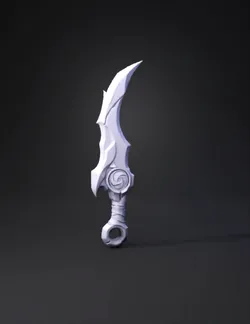 ornate dagger weapon gray metal blade with spiral guard and wrapped