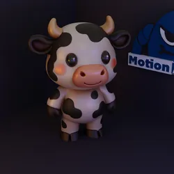 Painted Cartoon Cow