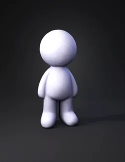 pink plush humanoid figure with soft velvety texture and rounded limbs