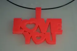 Special Valentine's Day I Love You Keychain Hanger Necklace