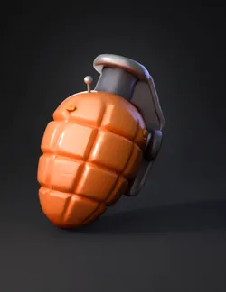 Оружие граната в виде морковки с чекой в стиле Brawl Stars