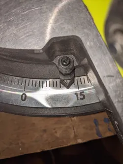 Chop saw angle indicator replacement