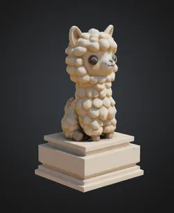 Cute Alpaca on plinth