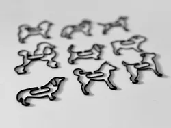 Decorative Dogs Paper Clips / Bookmarks
