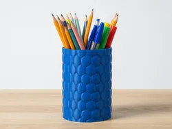 Portalápices con patrón hexagonal - Modelo de impresión 3D gratuito