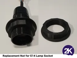Replacement Nut for E14 Lamp Socket, easy to print