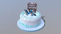 Snow Skiing Cake
