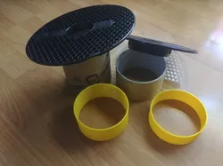 Spool spacers for reuse, rewind last meters to save space