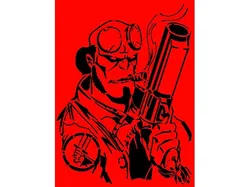 Hell Boy stencil 2