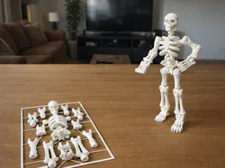 Home Decorations & Ornaments STL تنزيل - Articulated Skeleton Kit Card - KIVI CAD