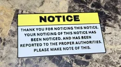 "Notice" Funny Sign