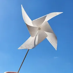 Pinwheel-prints flat-bed level test