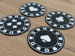 POKER CHIP Tassenuntersetzer passend zum Pokern und jeden Pokerfan