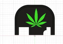Badges & Coins STL Download - engraved potleaf backplateby N0FR33B33Z