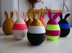 Bunny ears Easter Egg Twist Container – (Plain + Ribbed) - [No supports or MMU needed]