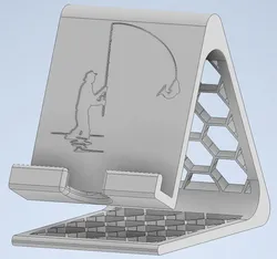 Fișiere pentru imprimante 3D | Fișier 3MF | Phone stand fisher