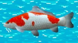 Japanese koi fish in PSX/PS1 style