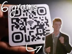 Not a wifi QR code Super Thin Version   Never Gonna Give You Up RickRoll