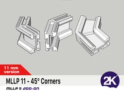 The Modular LED Light Profile, MLLP 11, 45° corners add-on