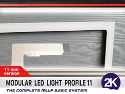 The Modular LED Light Profile, MLLP 11 for LED light strips