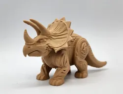 Wood-Carved Triceratops