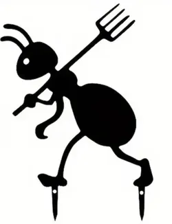 Deco Ant with pitchfork