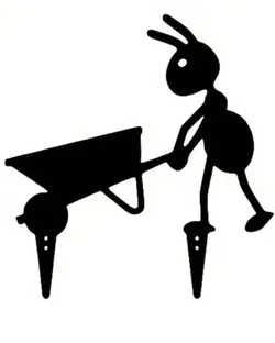 Deco Ant with wheelbarrow