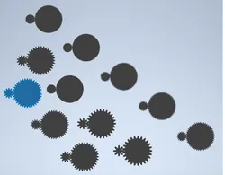 Gears with modules from 0.1-1.2 (Przekładnie zębate o modułach od 0.1-1.2)