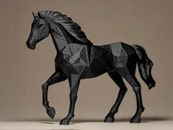Geometric HORSE Figurine