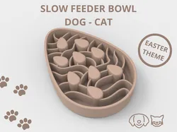 Slow Feeder Bowl Dog - Cat | Easter Theme