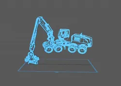 Vehicles & Machinery STL Descărcare - John Deere - Hardvester - PAWU STL Studio