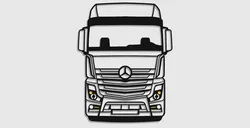 Vehicles & Machinery STL Download - mercedes benz actross front silhouetteby BronCustoms