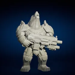 Characters & Creatures STL تنزيل - ذئب من فرقة حيوانات المستقبل - Undefeated minis