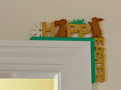Colored Happy Easter Door Corner Topper/Decoration