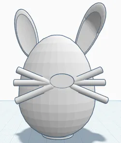 Easter Bunny Egg With Whiskers