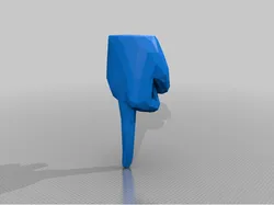 Middle finger hand low poly